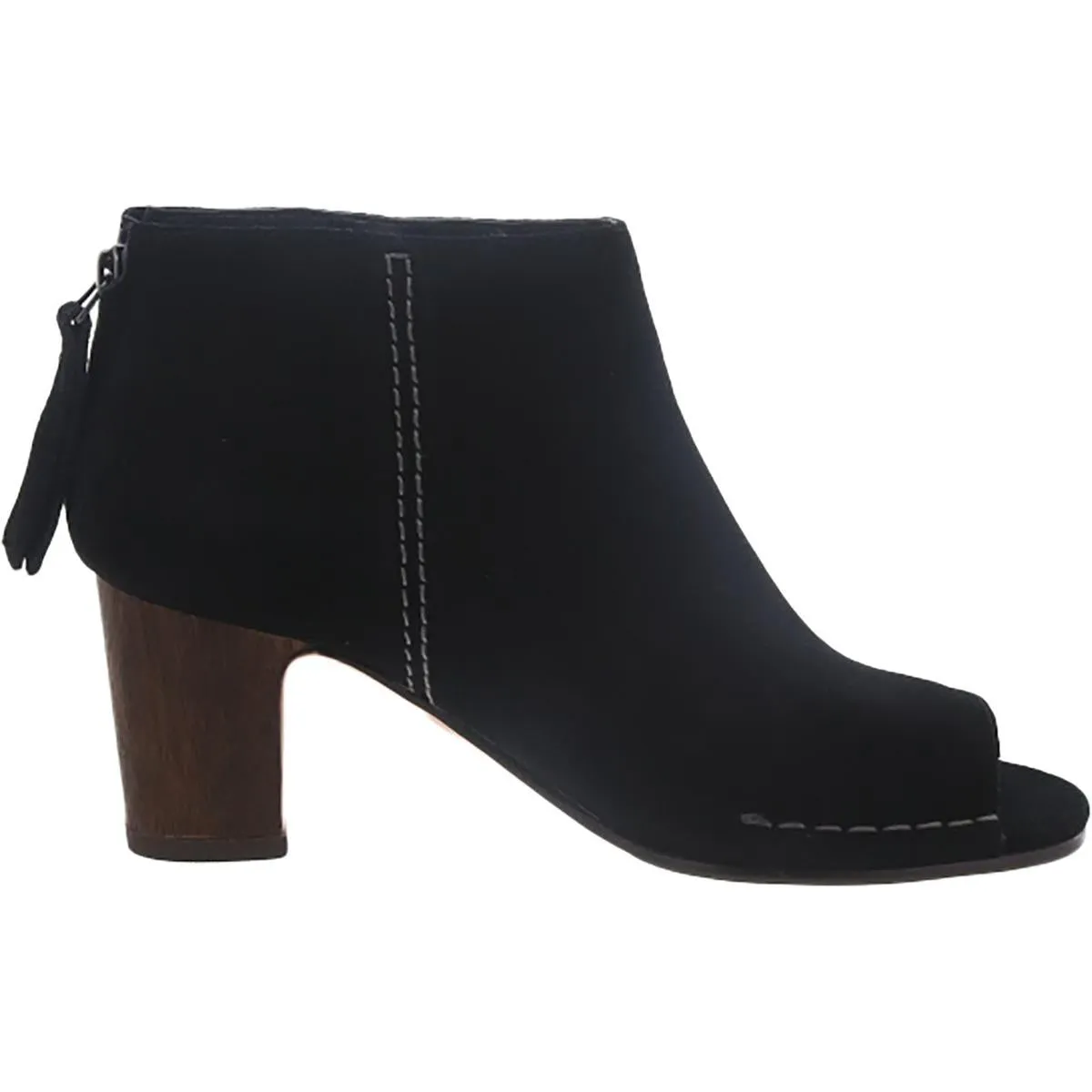 Spiced Melody Womens Suede Zipper Mules