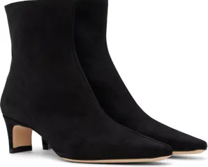Staud Black Wally Ankle-high suede boots