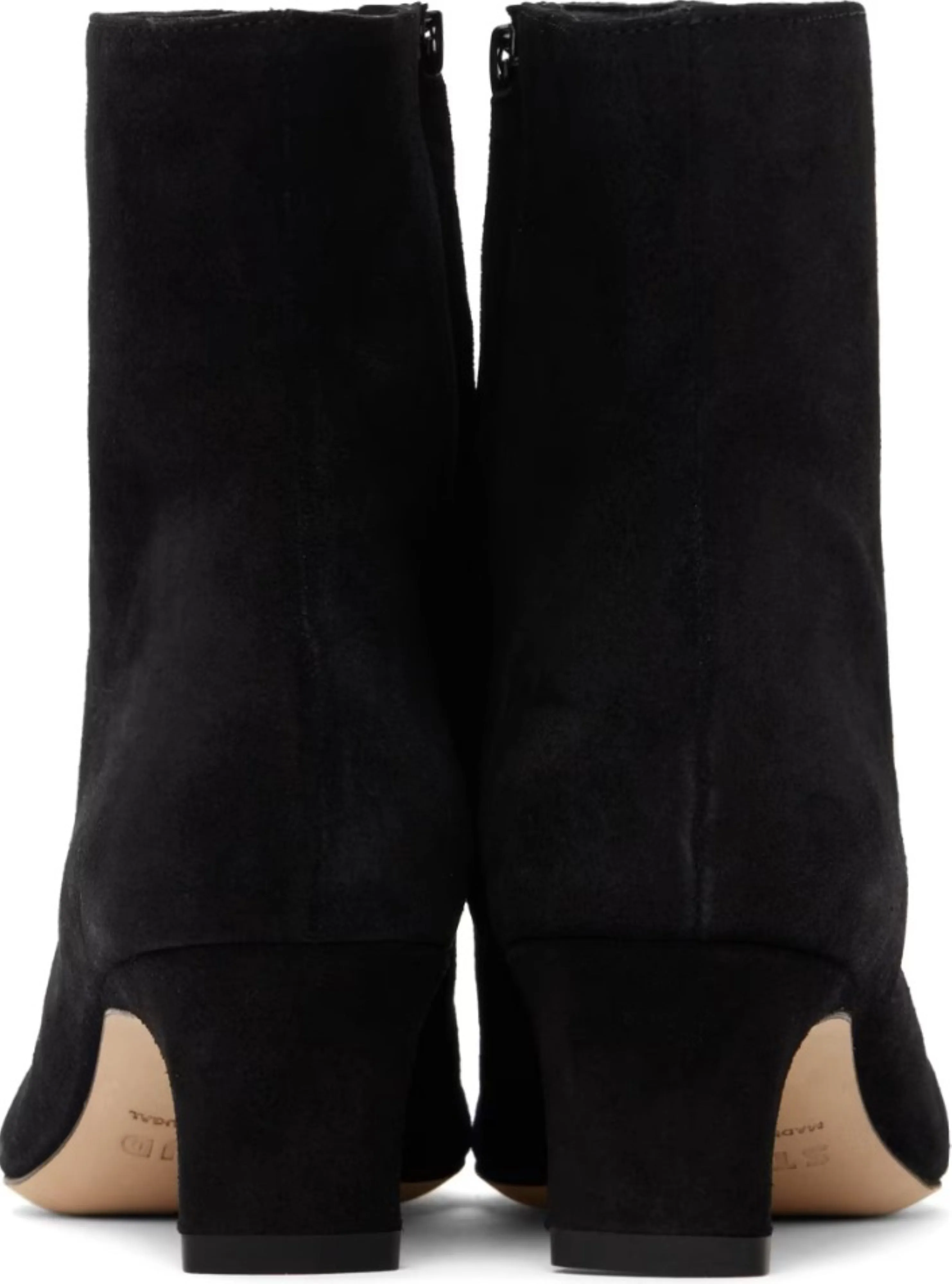 Staud Black Wally Ankle-high suede boots