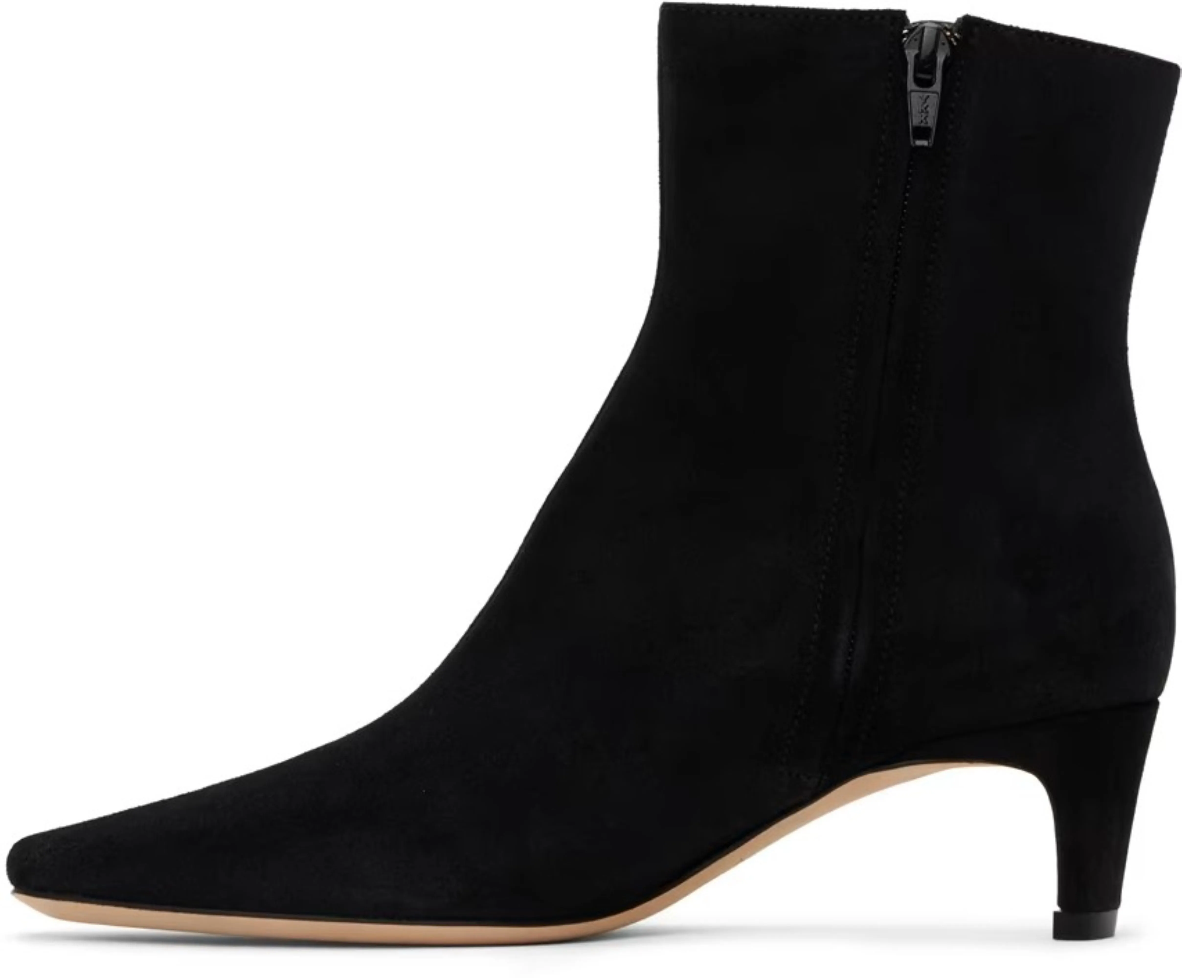 Staud Black Wally Ankle-high suede boots