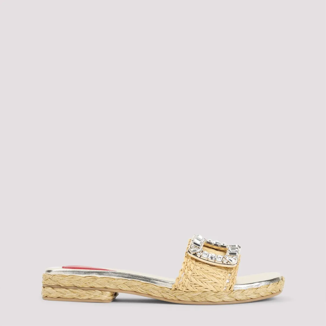 Strass Buckle Raffia 25 Espadrillas