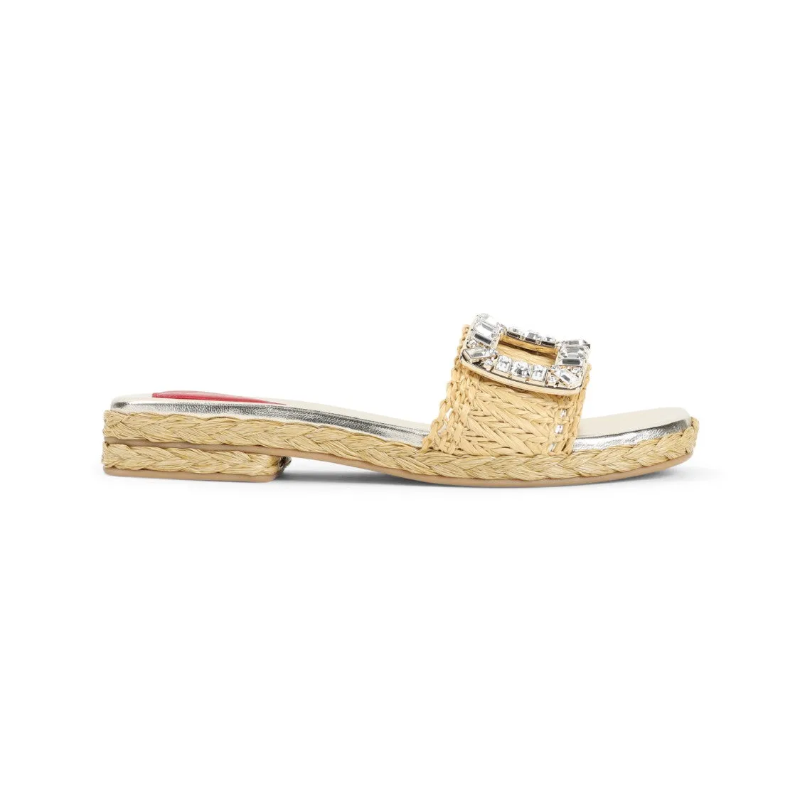 Strass Buckle Raffia 25 Espadrillas