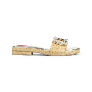 Strass Buckle Raffia 25 Espadrillas