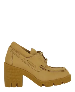 Stride Leather Heeled Loafers
