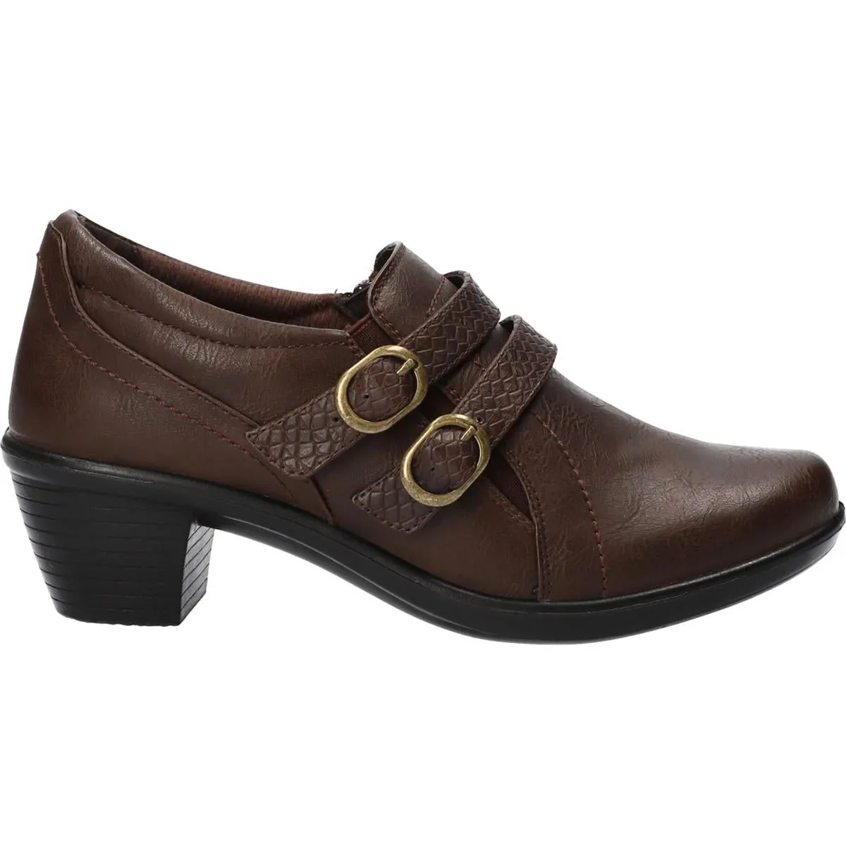 Stroll Womens Zipper Faux Leather Ankle Boots