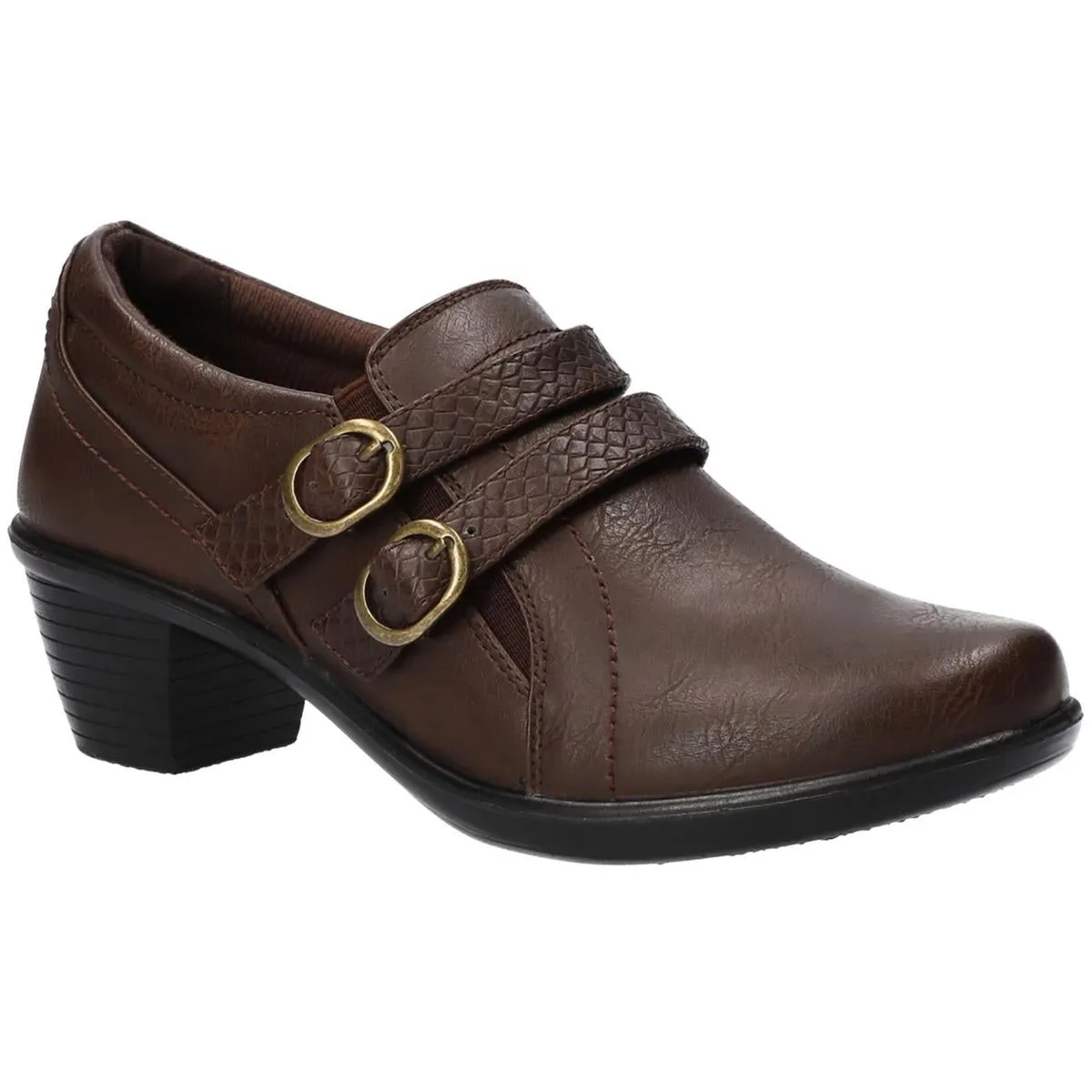 Stroll Womens Zipper Faux Leather Ankle Boots