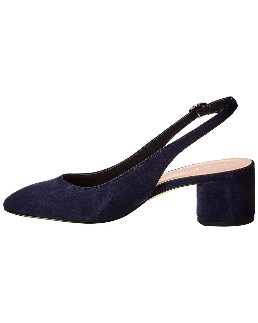 Stuart Weitzman Bridgt 50 Suede Slingback Pump