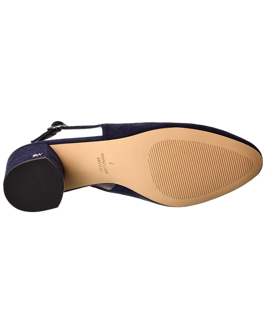 Stuart Weitzman Bridgt 50 Suede Slingback Pump