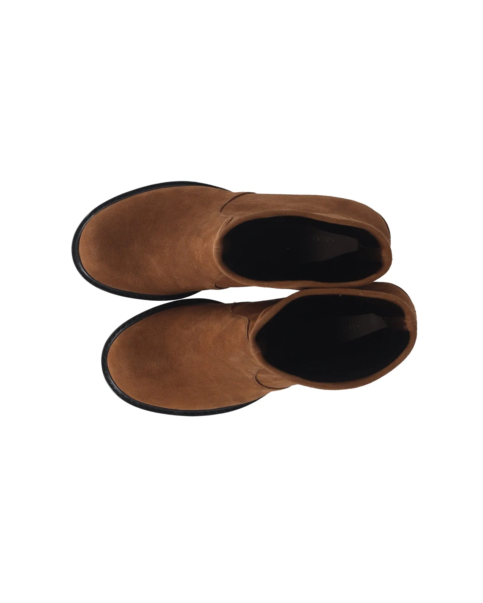 Stuart Weitzman Dalenna Sock Ankle Boots in Tan Suede