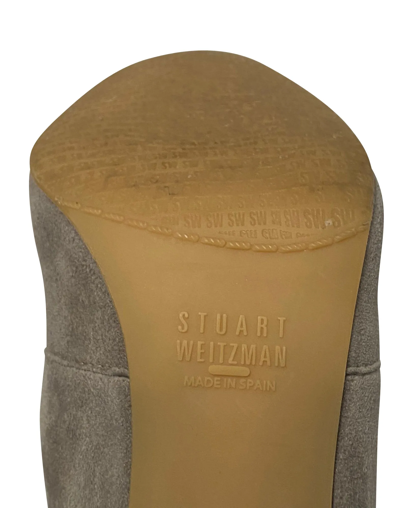 Stuart Weitzman Highland Over The Knee Boots in Grey Suede