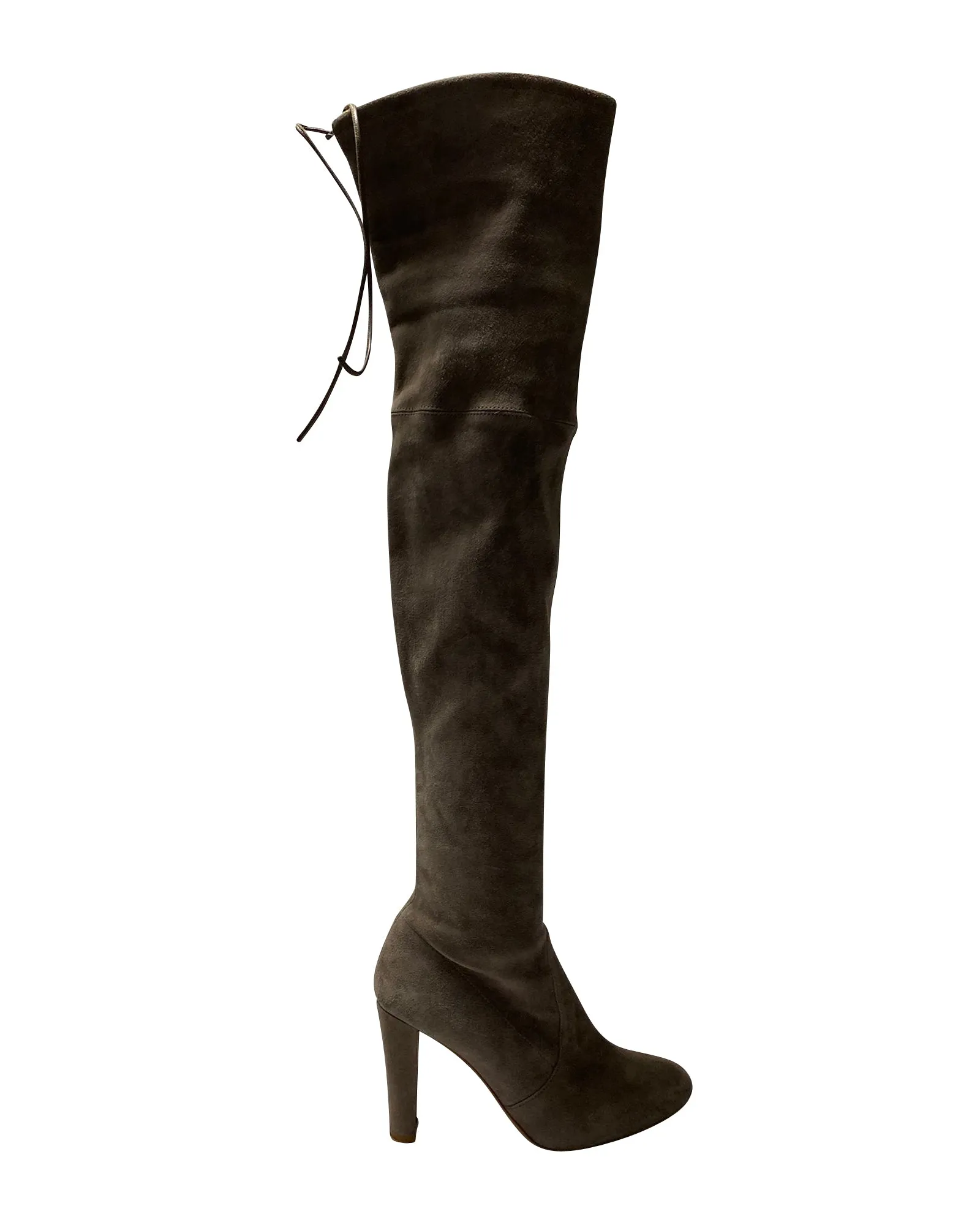 Stuart Weitzman Highland Over The Knee Boots in Grey Suede