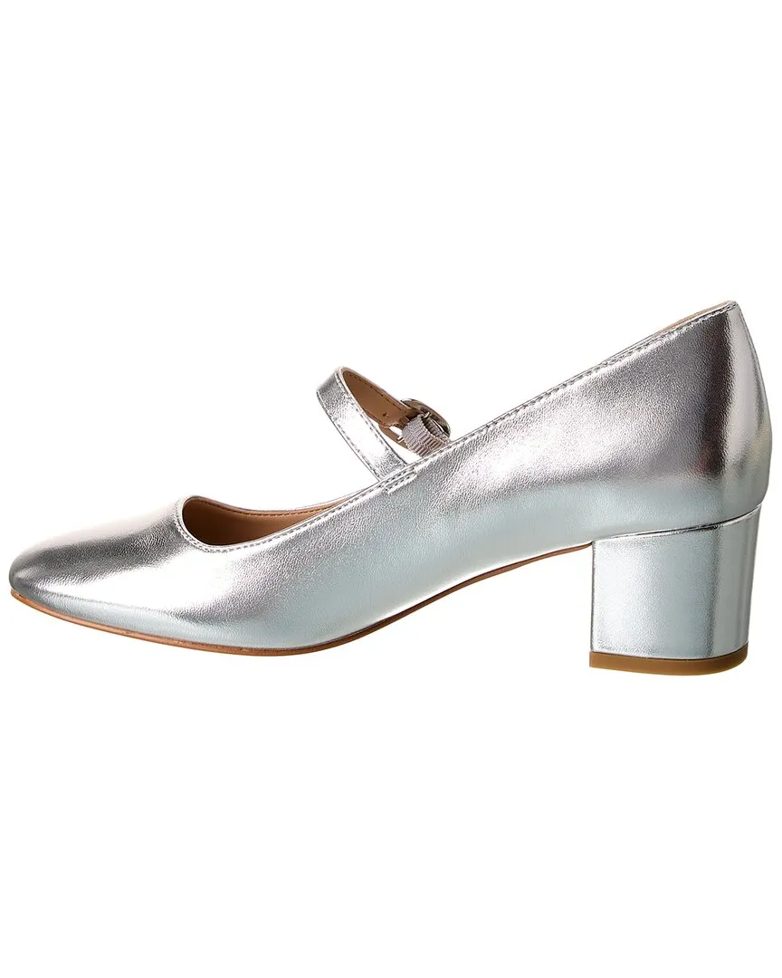 Stuart Weitzman Louise 50 Block Leather Mary Jane Pump