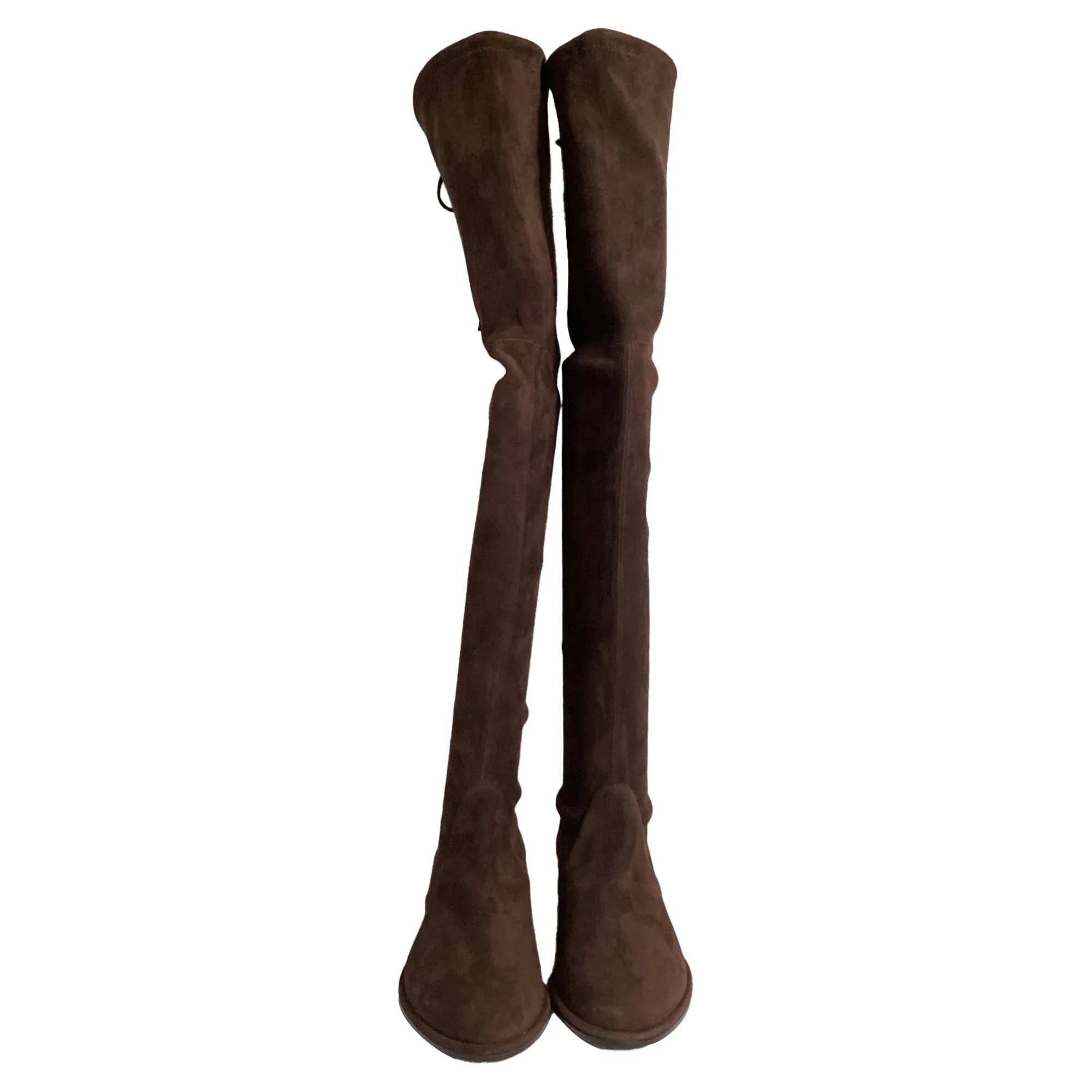 Stuart Weitzman Lowland Over-The-Knee Boots in Brown Suede