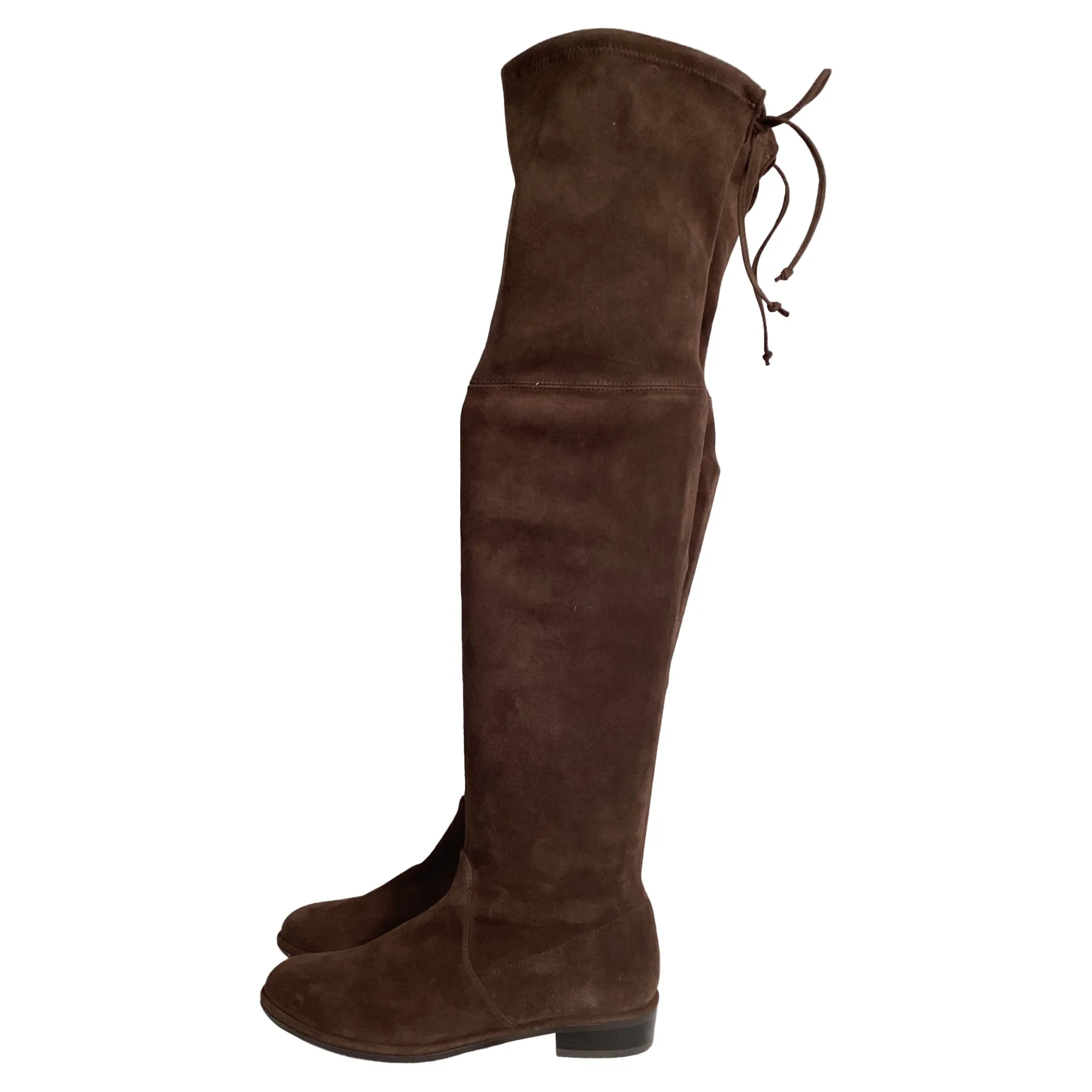 Stuart Weitzman Lowland Over-The-Knee Boots in Brown Suede