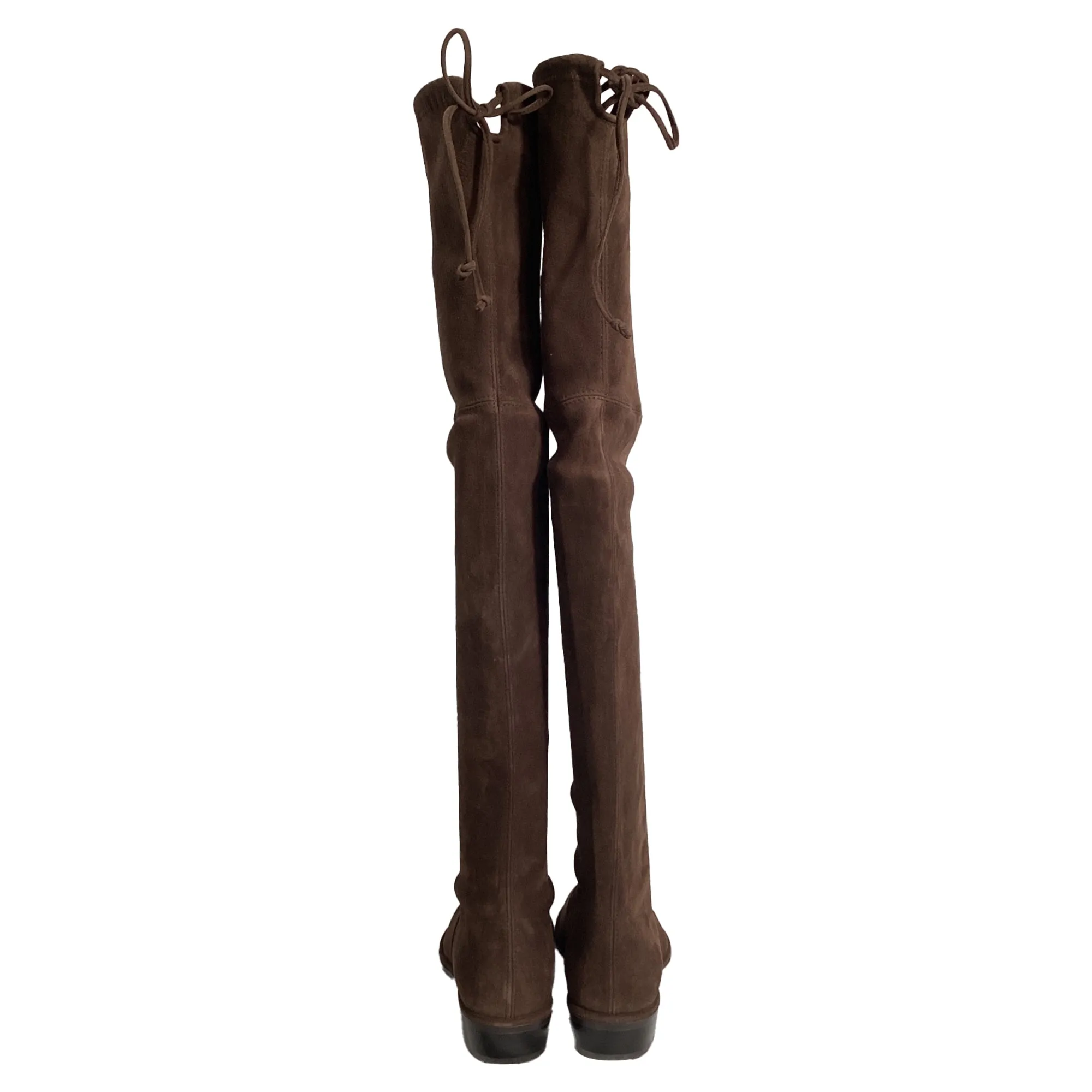 Stuart Weitzman Lowland Over-The-Knee Boots in Brown Suede