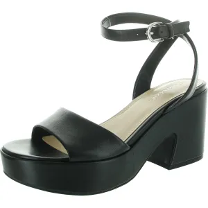 SUMMER Womens Laceless Leather Platform Heels