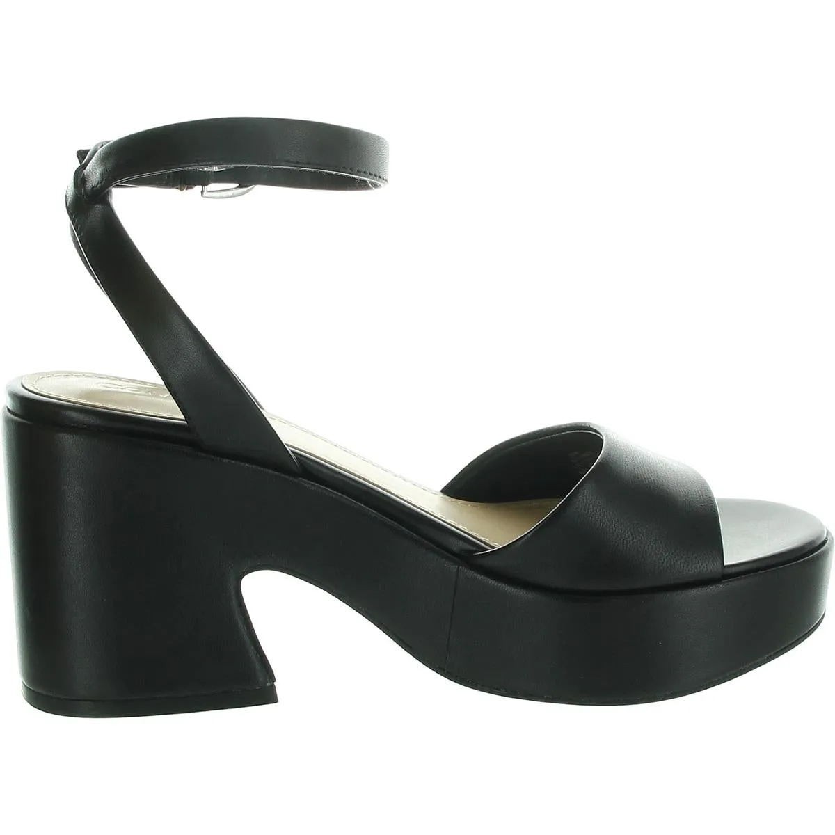 SUMMER Womens Laceless Leather Platform Heels
