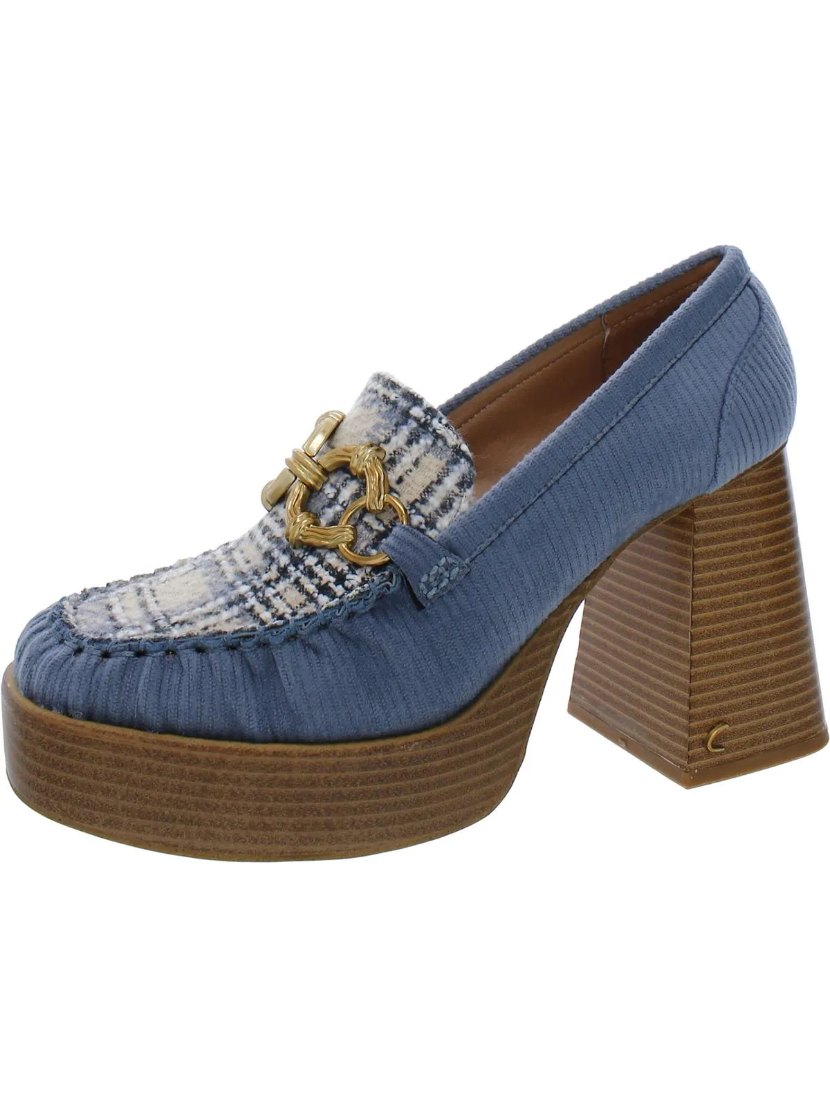 Susie Womens Loafer Platform Heels