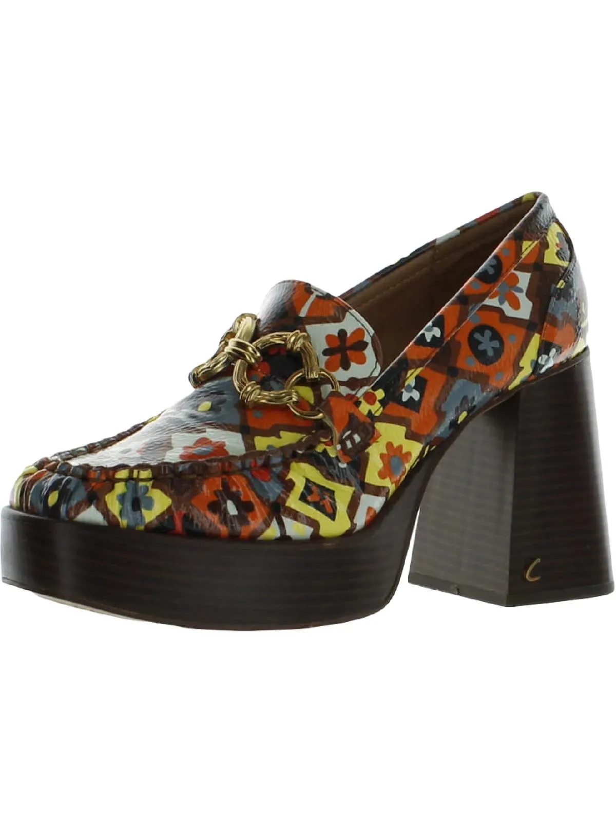 Susie Womens Loafer Platform Heels