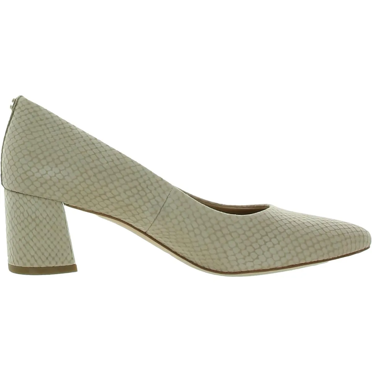 Suzette Womens Leather Pointed Toe Block Heels