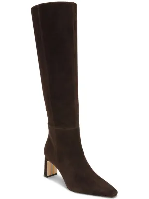 Sylvia Womens Suede Tall Knee-High Boots