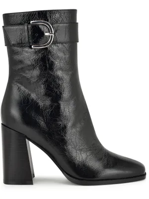 Taress Womens Leather Solid Mid-Calf Boots