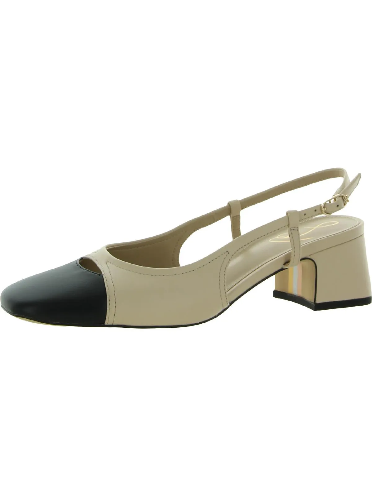 Tarra Womens Cut-Out Square Toe Slingback Heels