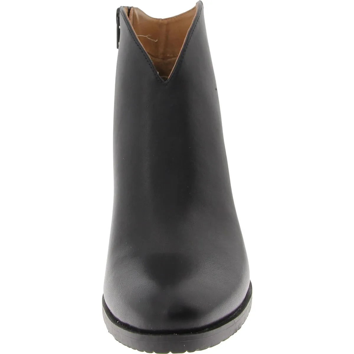 Tattles Womens Faux Leather Block Heel Ankle Boots