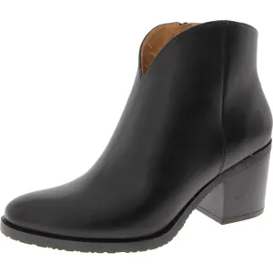 Tattles Womens Faux Leather Block Heel Ankle Boots