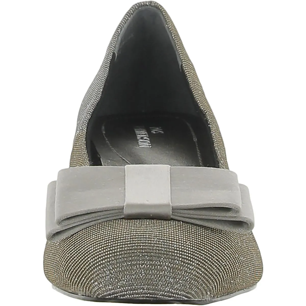 Teddi Womens Microfiber Slip On Block Heels