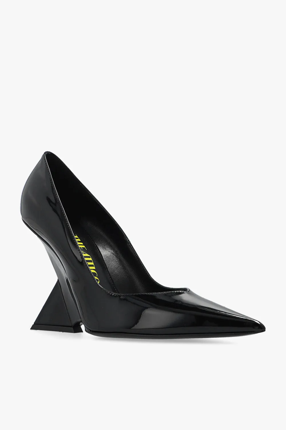 The Attico Cheope Patent Leather Wedge Mules