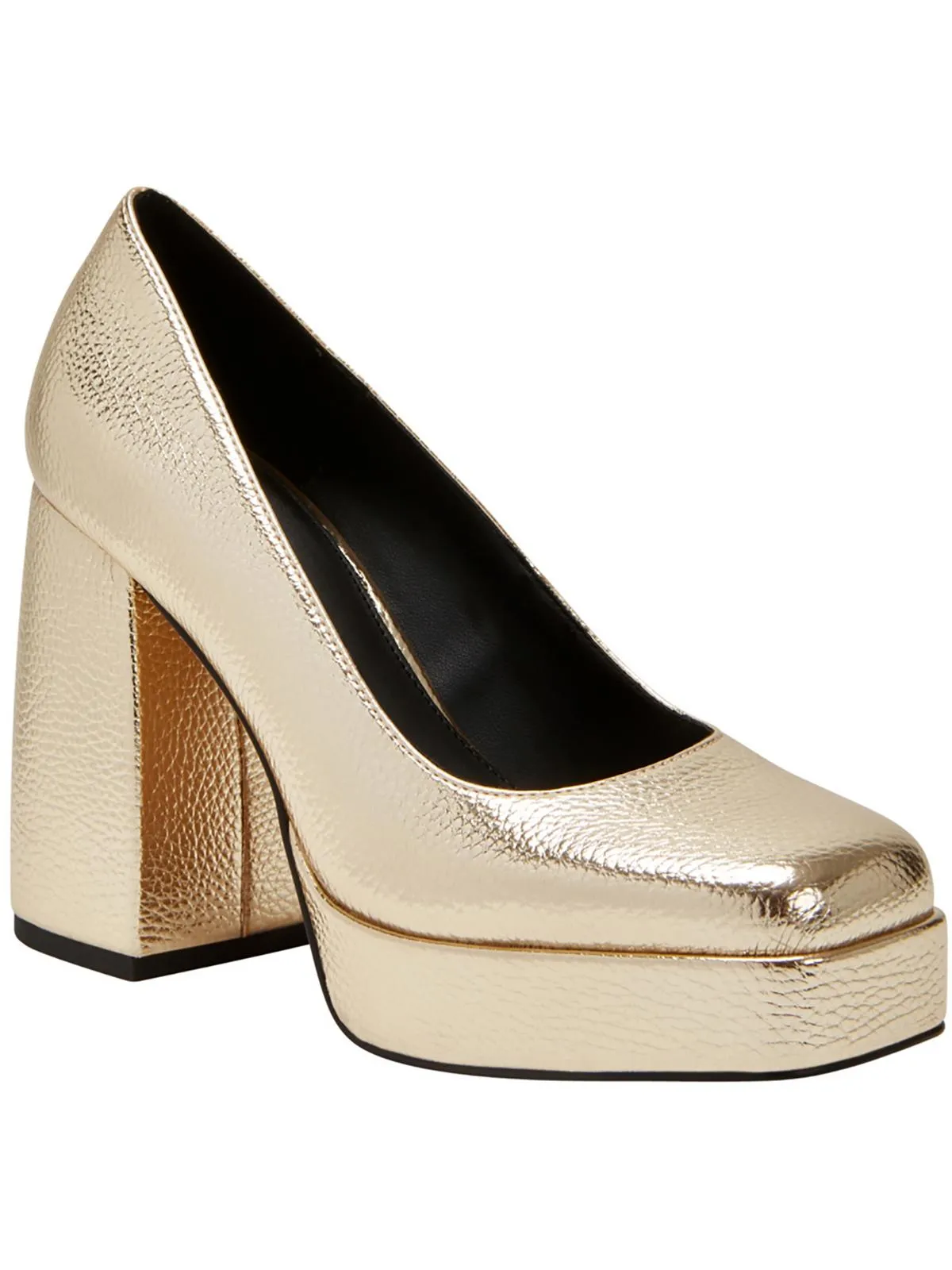 The Uplift Womens Metallic Slip On Platform Heels