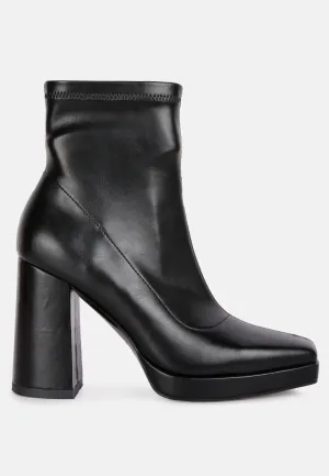 tintin square toe ankle heeled boots