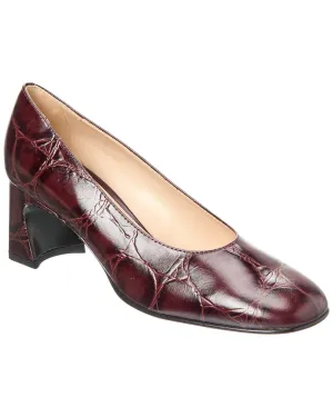 TODs Cuoio Croc-Embossed Leather Pump