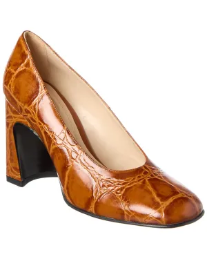 TODs Embossed Leather Pump