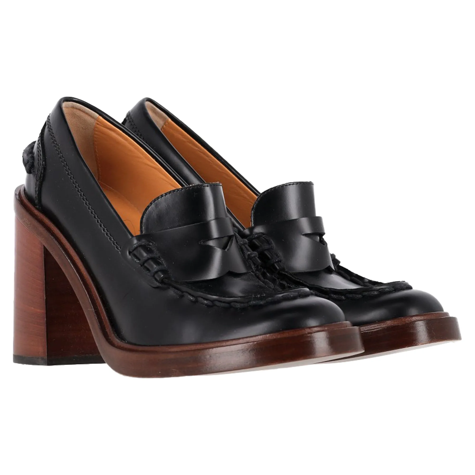 Tod's Loafer Pumps in Black Leather