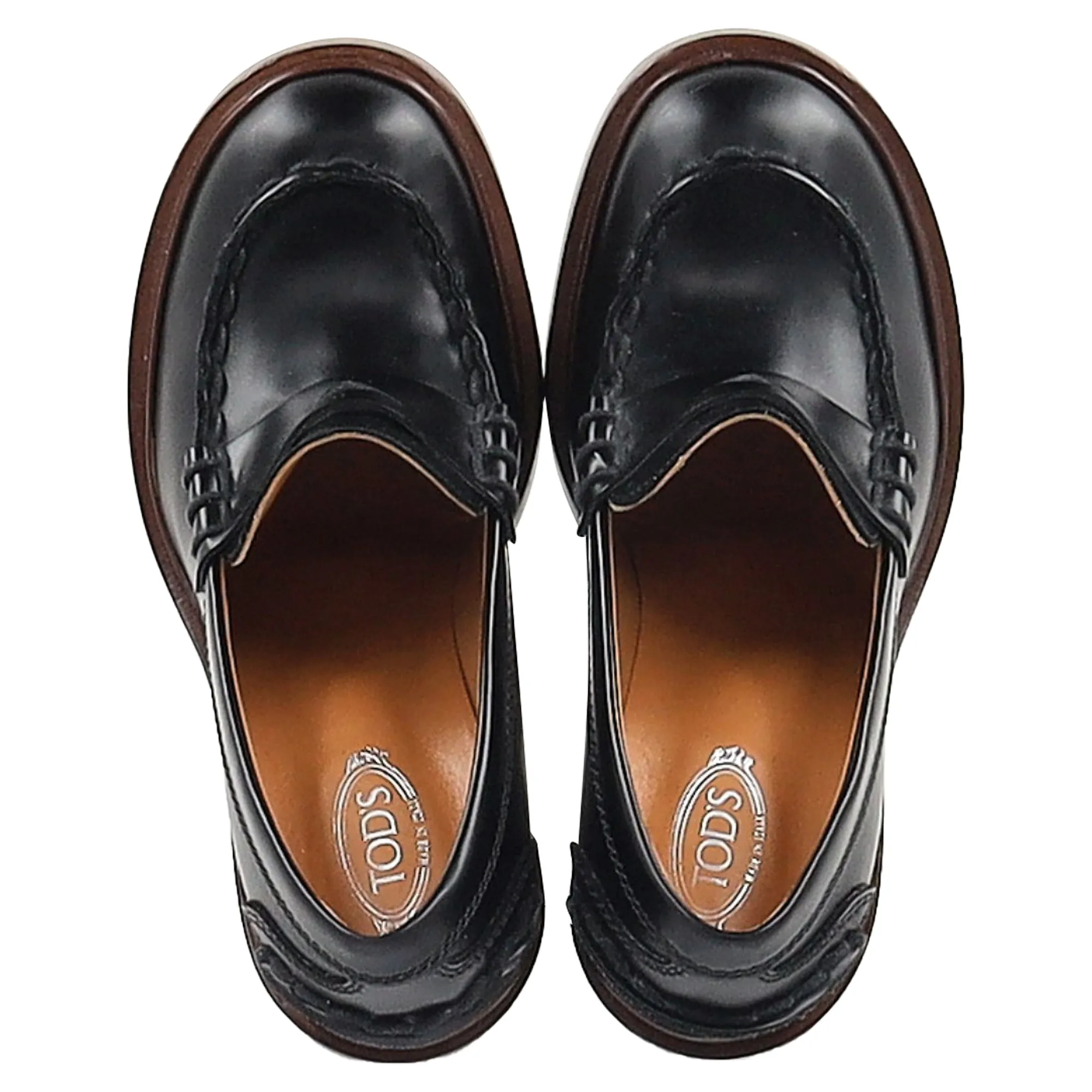 Tod's Loafer Pumps in Black Leather
