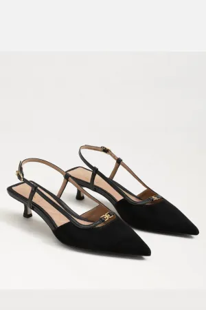 Toni Slingback Kitten Heels In Black
