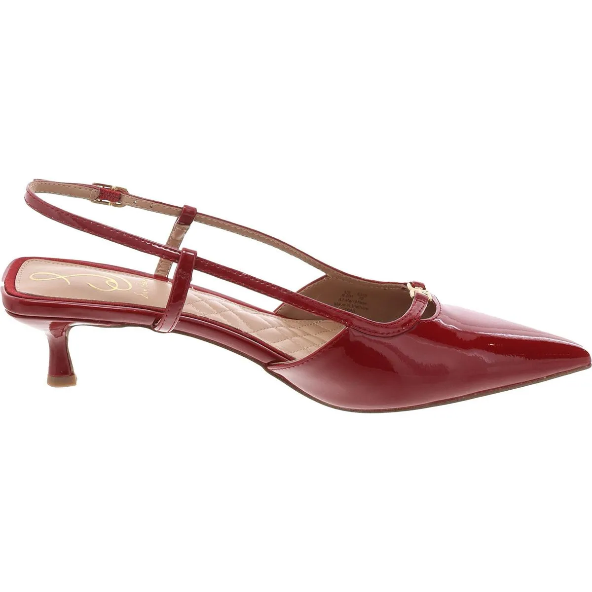 Toni Womens Faux Suede Pointed Toe Slingback Heels