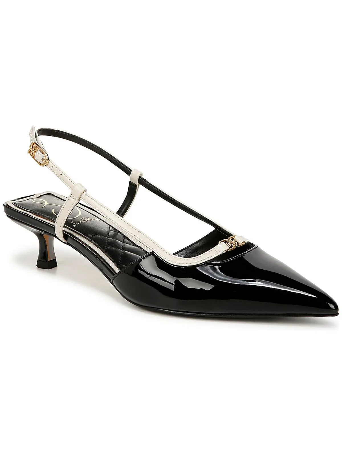 Toni Womens Faux Suede Pointed Toe Slingback Heels