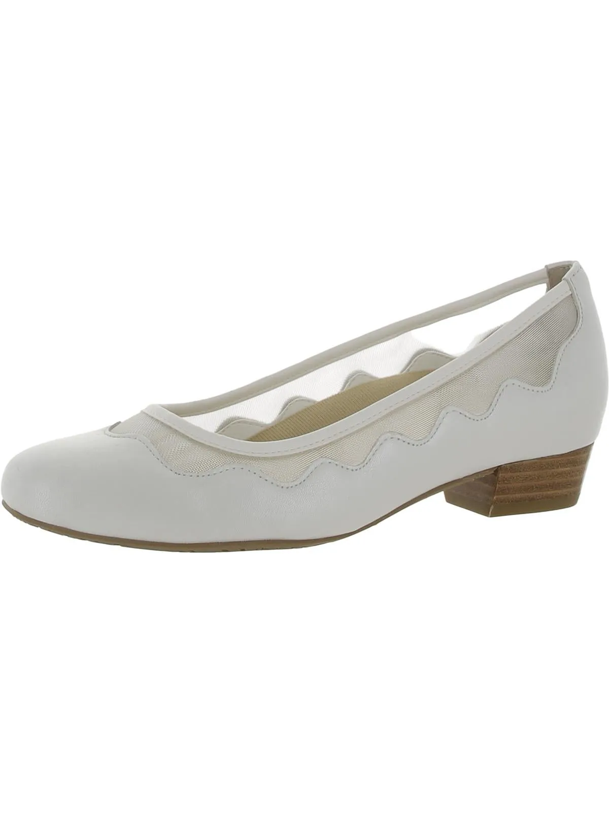 Tootsie Womens Leather Mesh Block Heels
