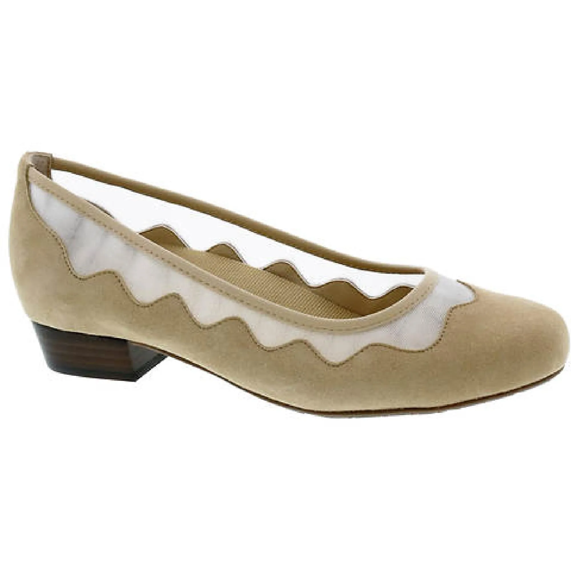 Tootsie Womens Leather Mesh Block Heels