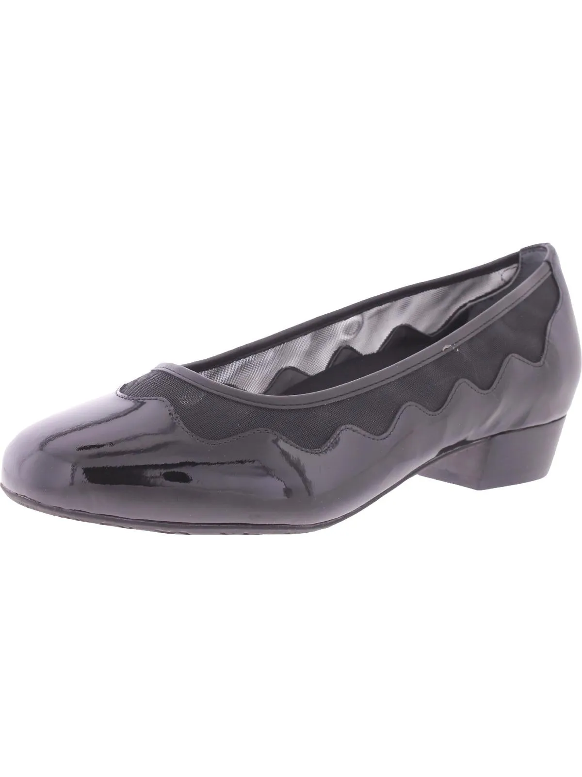Tootsie Womens Leather Mesh Block Heels