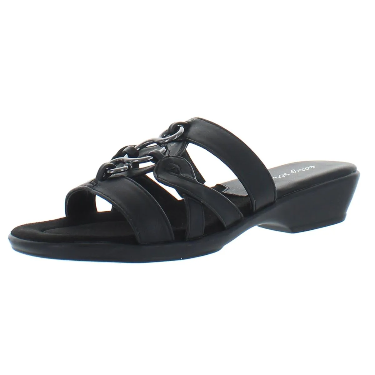 Torrid Womens Faux Leather Slip On Slide Sandals