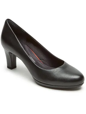 Total Motion Leah Womens Leather Slip On Pumps