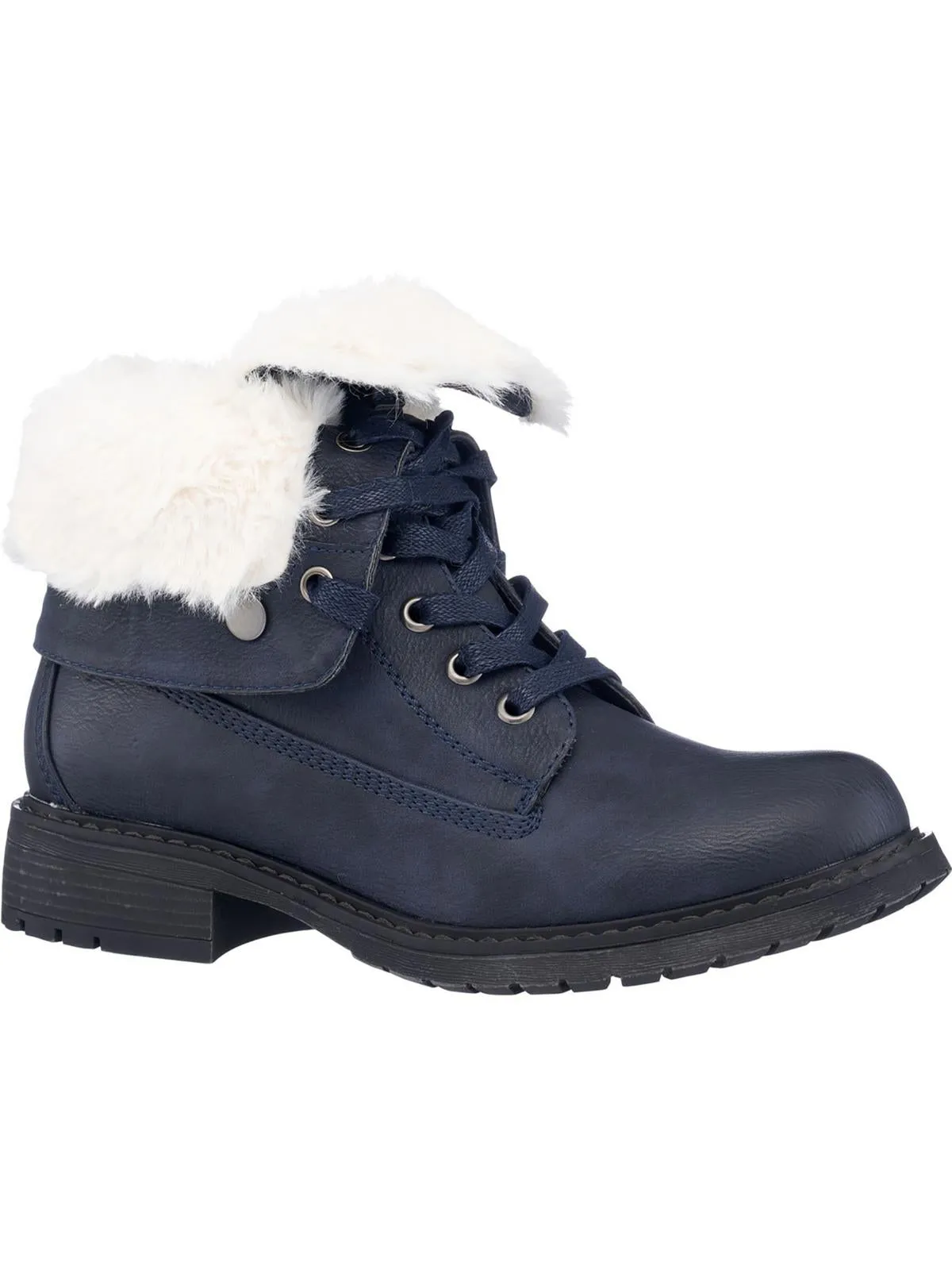 TRUDIE Womens Faux Leather Ankle Casual Shoes