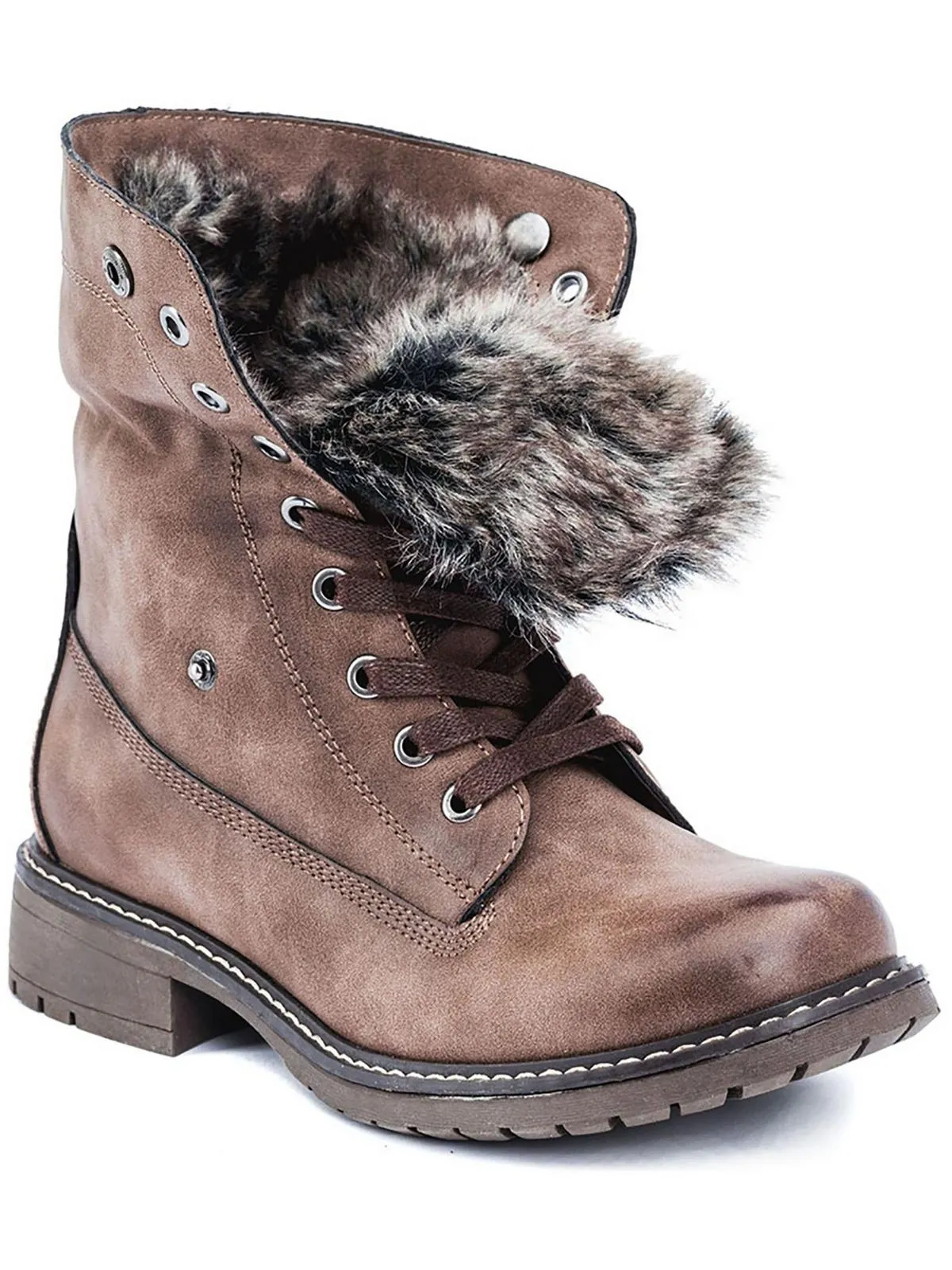 TRUDIE Womens Faux Leather Ankle Casual Shoes
