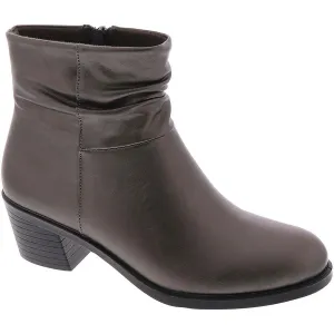 True  Womens Pull On Dressy Ankle Boots
