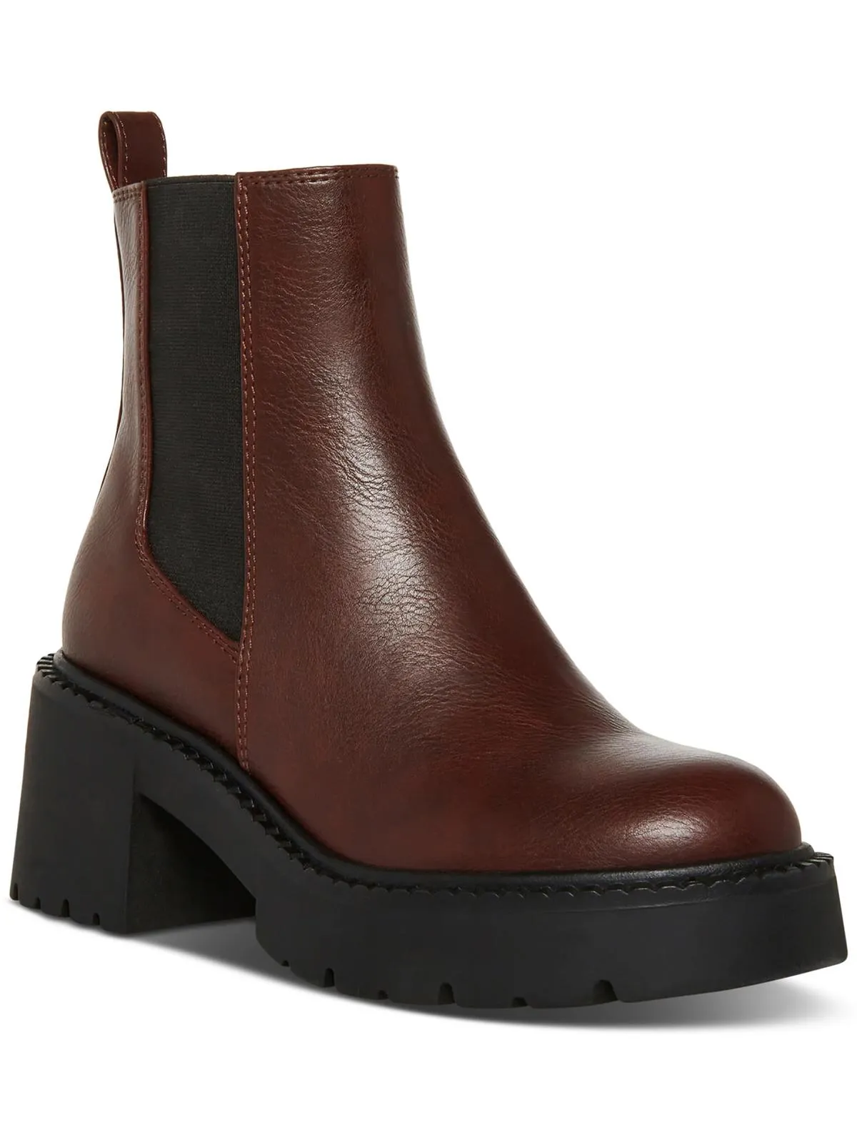 Trust Womens Faux Suede Lug Sole Chelsea Boots