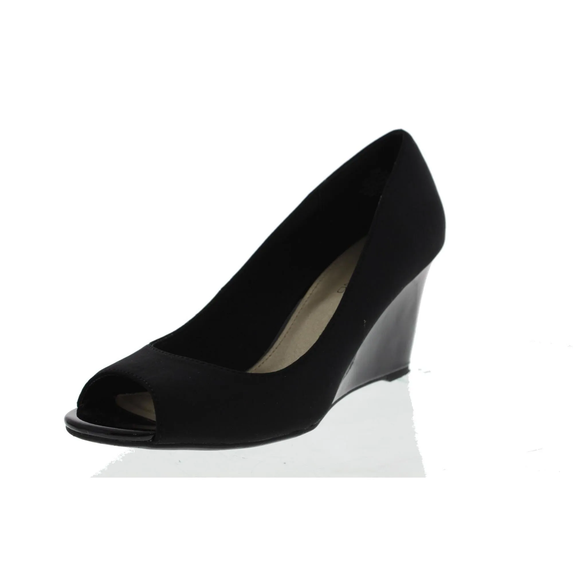 Tuff Love Womens Solid Slip On Peep-Toe Heels